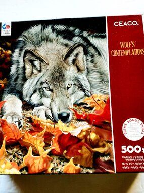 Ceaco Jigsaw Puzzle Wolf's Contemplations 500 Pieces New